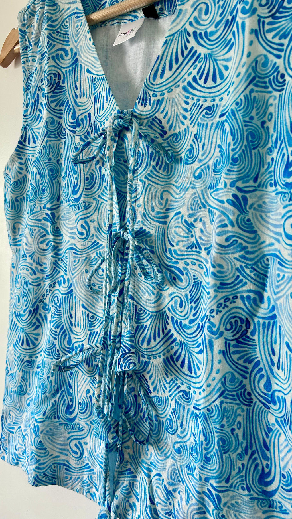 Blue Waves Women Waistcoat