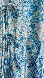 Blue Waves Women Waistcoat
