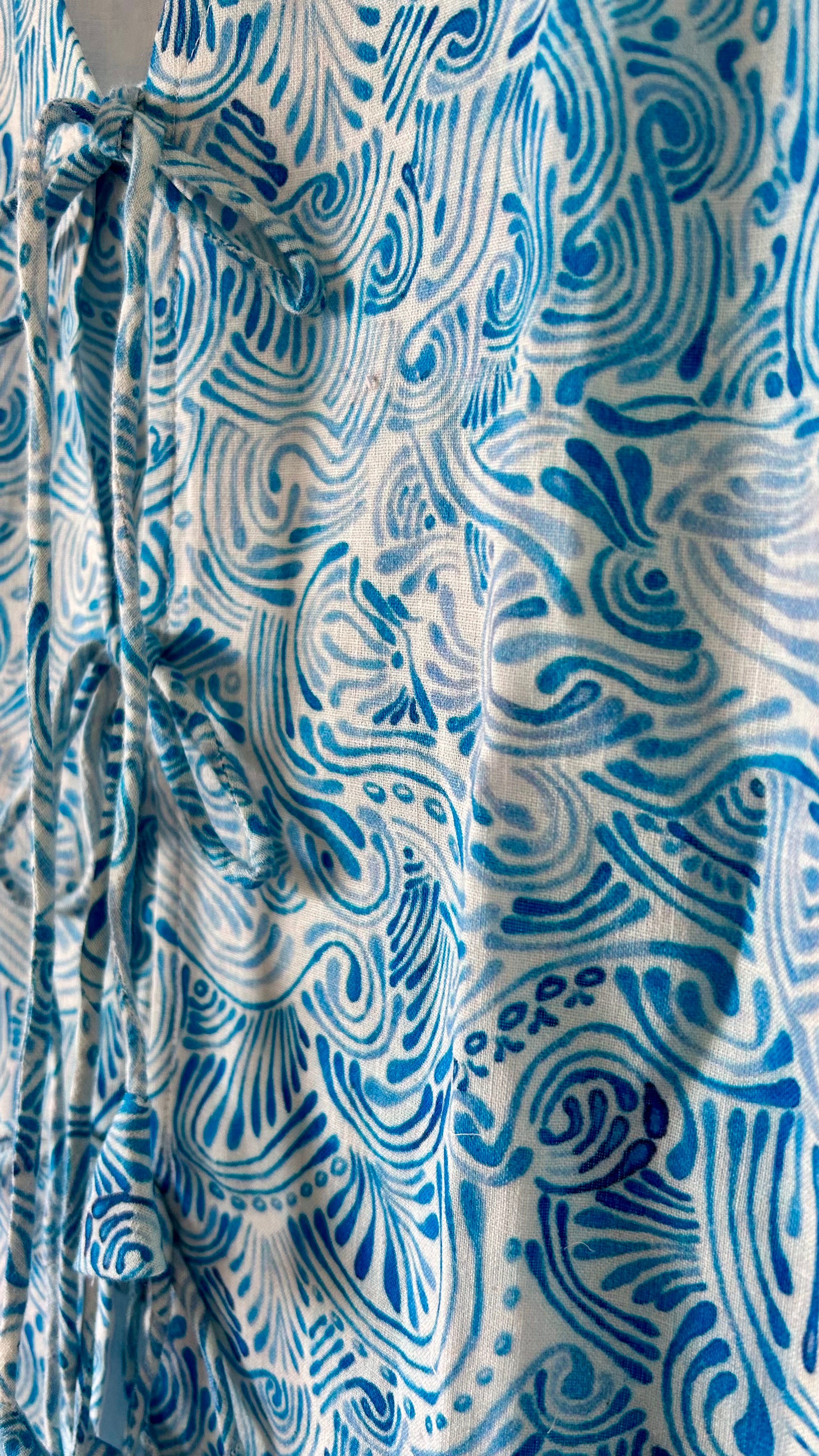 Blue Waves Women Waistcoat