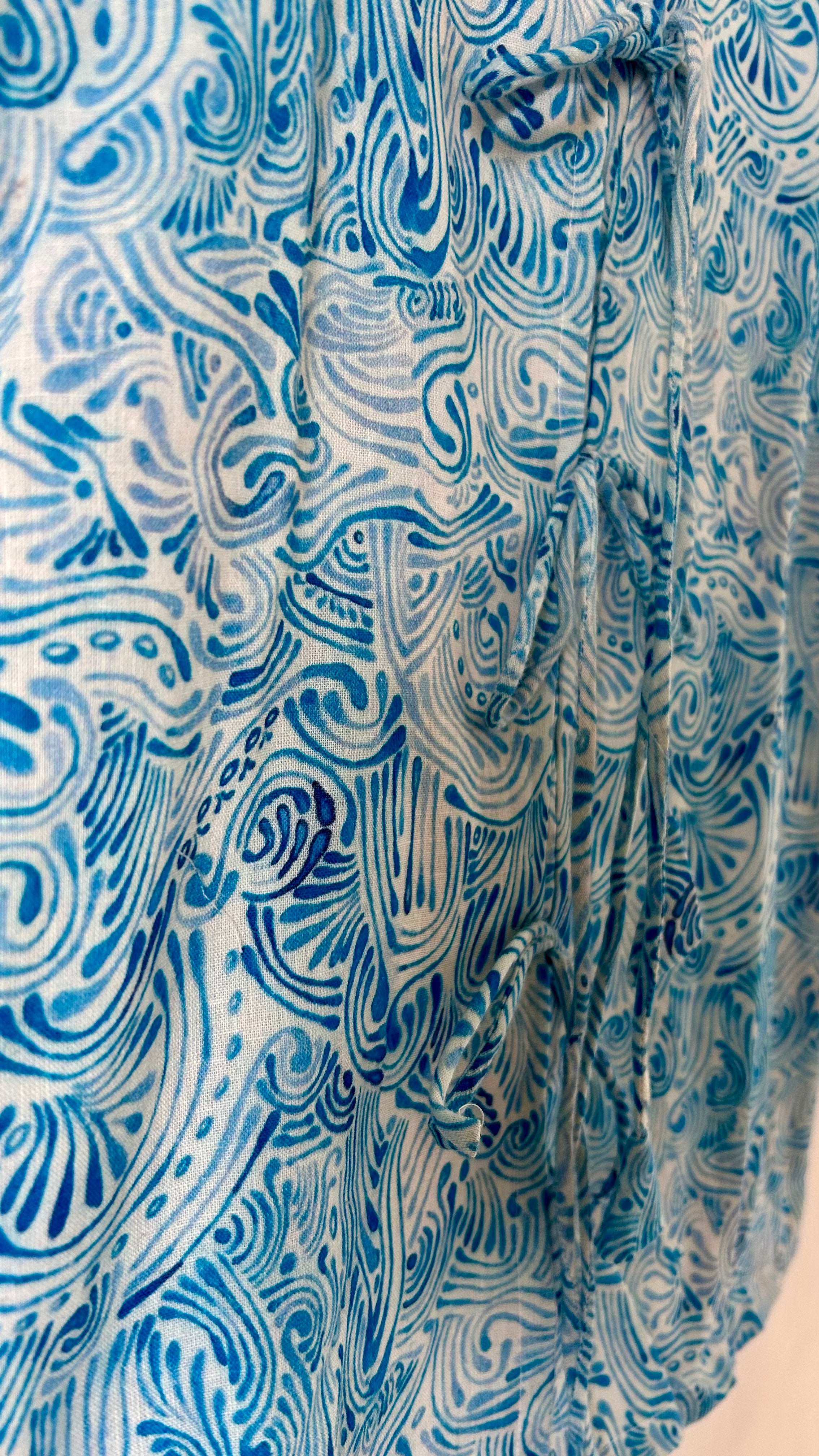 Blue Waves Women Waistcoat