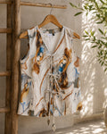 Earthy Marble Women Waistcoat