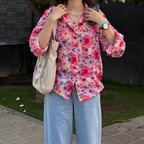 Garden Reverie Women Floral Regular Fit Cotton Airjet Shirt