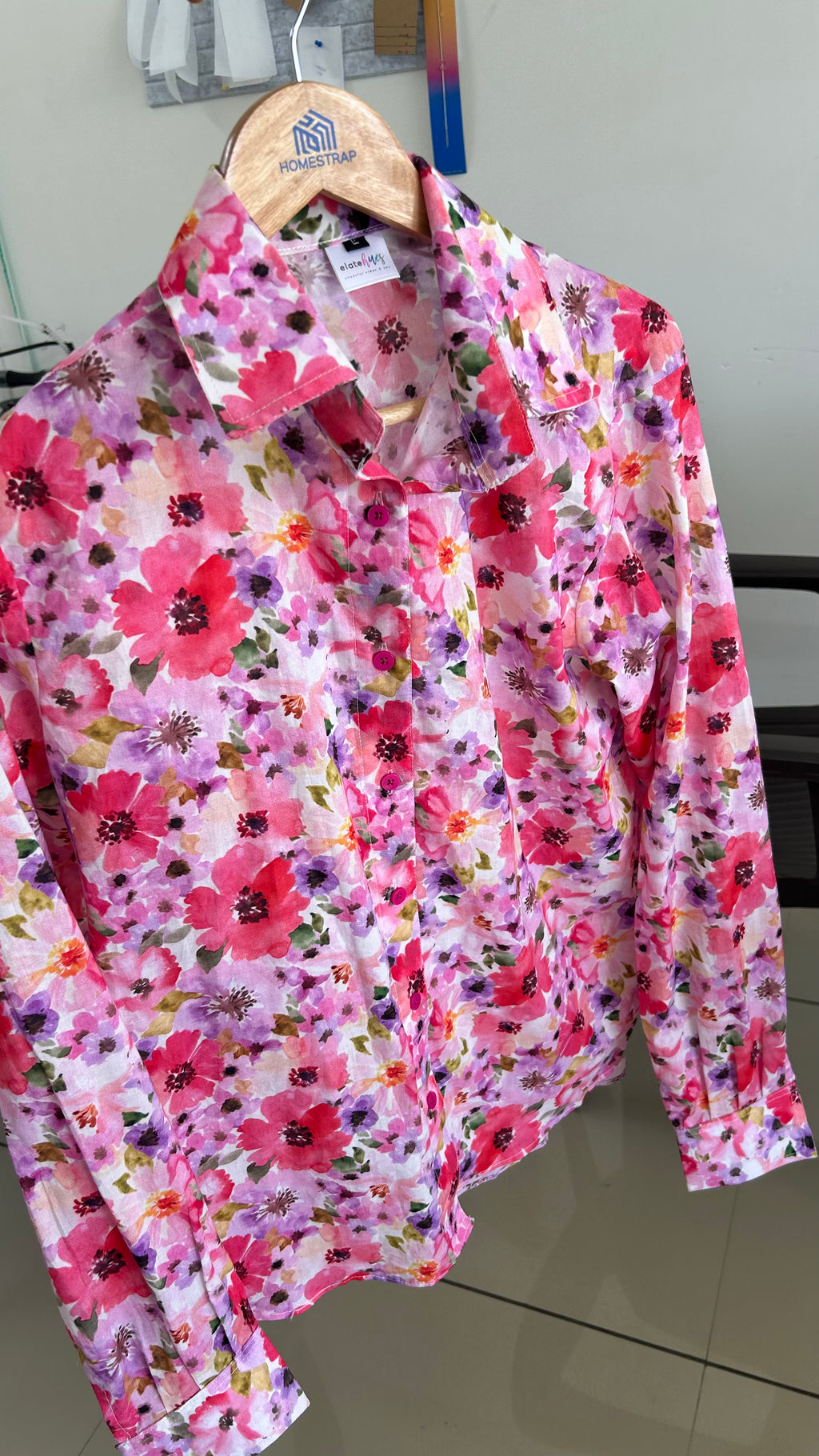 Garden Reverie Women Floral Regular Fit Cotton Airjet Shirt