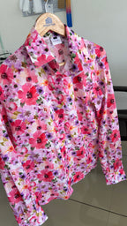 Garden Reverie Women Floral Regular Fit Cotton Airjet Shirt