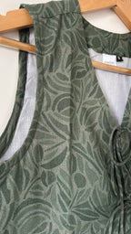 Olive Green Petals Women Waistcoat