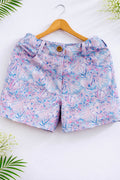Wildflower Whim Women Floral Regular Fit Easy Pull On Corduroy Cotton Shorts